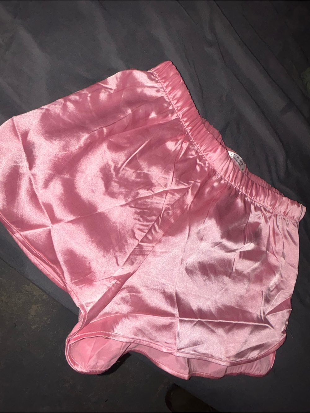 pink satin shorts (i have matching robe)